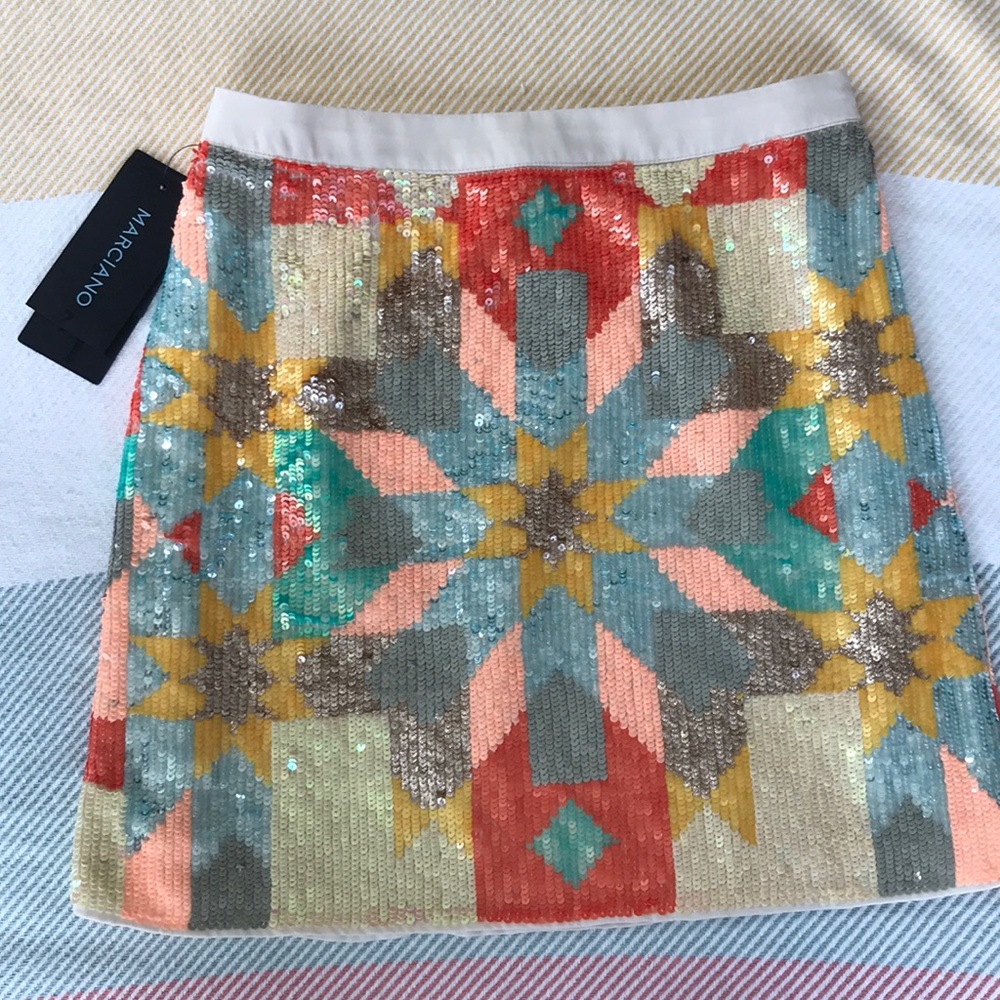 Marciano Sequin Mini Multicolor print NWT